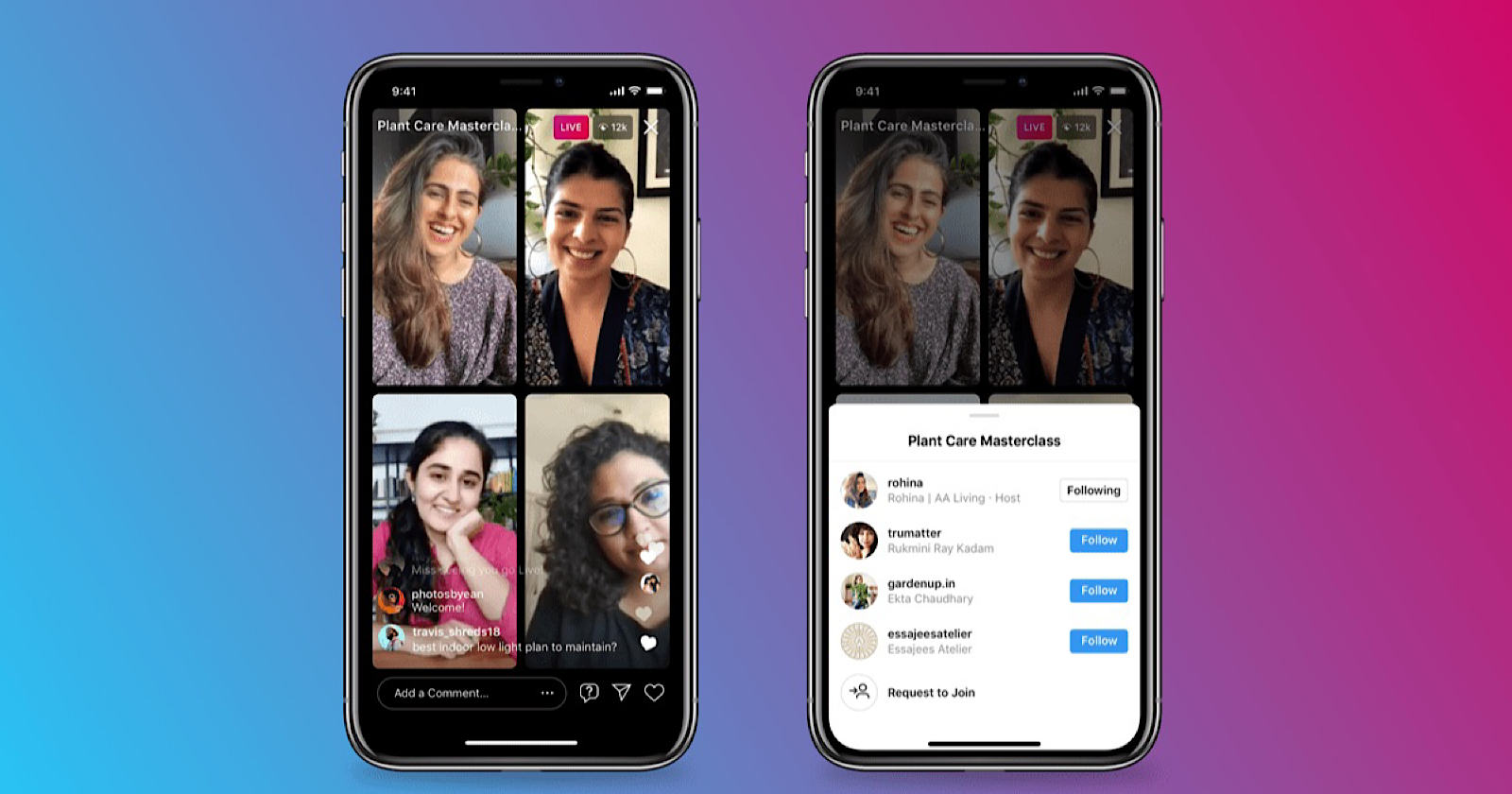 Instagram Lets Up to 4 People Go Live in One Stream