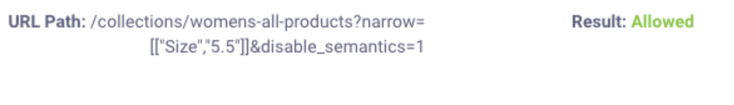 For example, when testing pages created by Steve Madden&rsquo;s faceted navigation, we could see that they are allowed to be crawled.