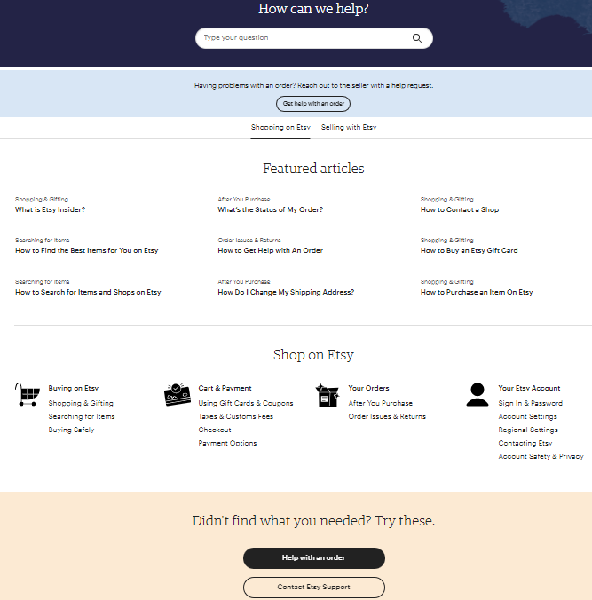 Etsy FAQs