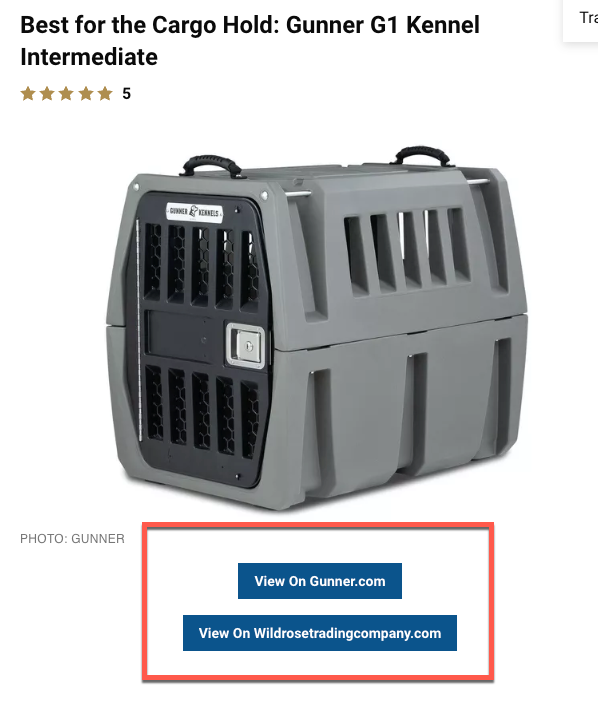 A product review following Google&rsquo;s guidance by presenting multiple sellers.