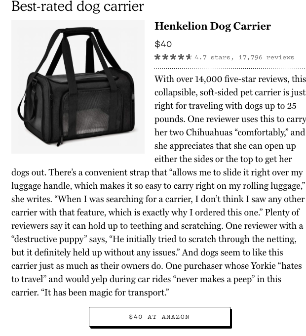 The Strategist&rsquo;s product review from early 2022 cites personal experience but is perhaps not substantial enough by way of product details.