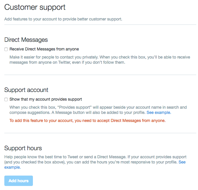 Twitter Customer Support