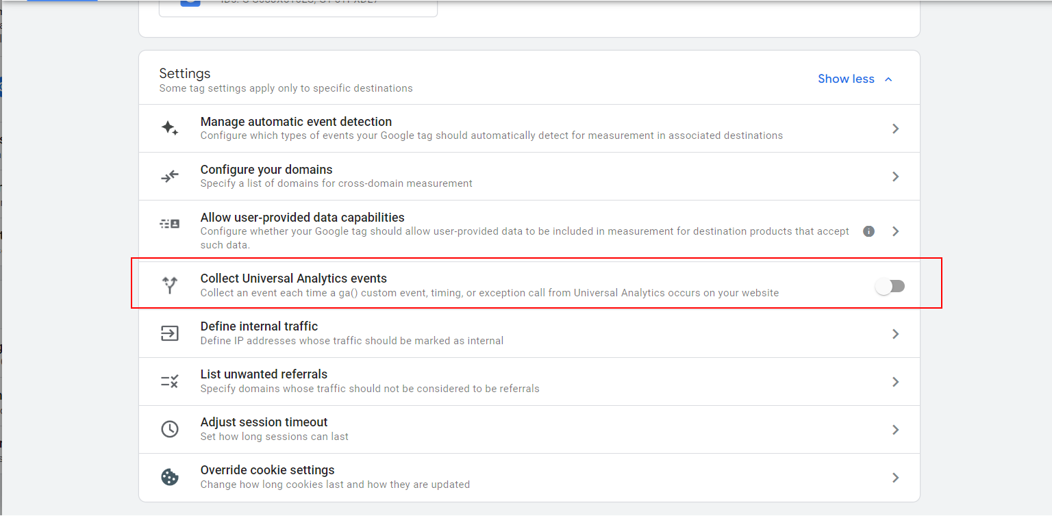 Collect Universal Analytics Events